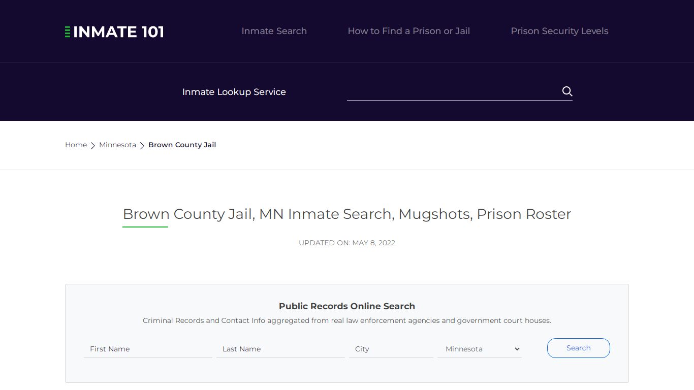 Brown County Jail, MN Inmate Search, Mugshots, Prison Roster